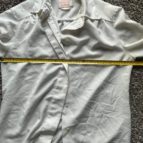 White Pendleton Blouse With Ruffled - Picture 7 of 8